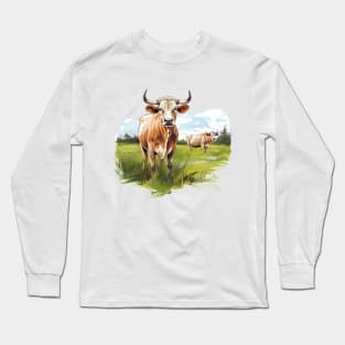Farm Cow Art Long Sleeve T-Shirt